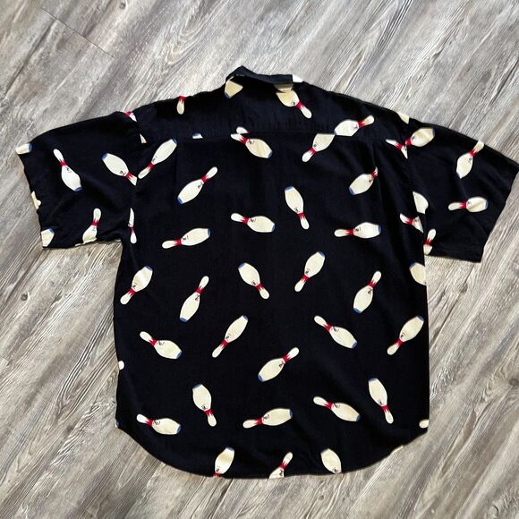 Vintage 90s Guess by Georges Marciano Bowling Shirt L - Picture 2 of 6